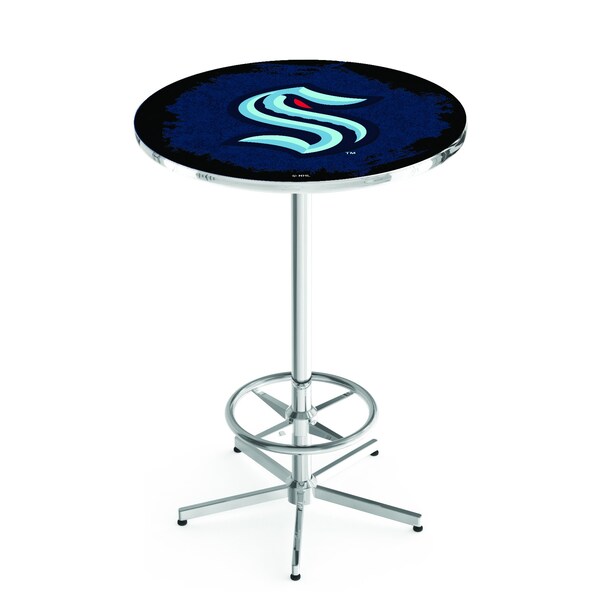 Holland Bar Stool Co 42" Chrome Seattle Kraken Pub Table L216C4228SeaKrk - main